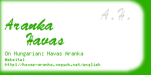 aranka havas business card